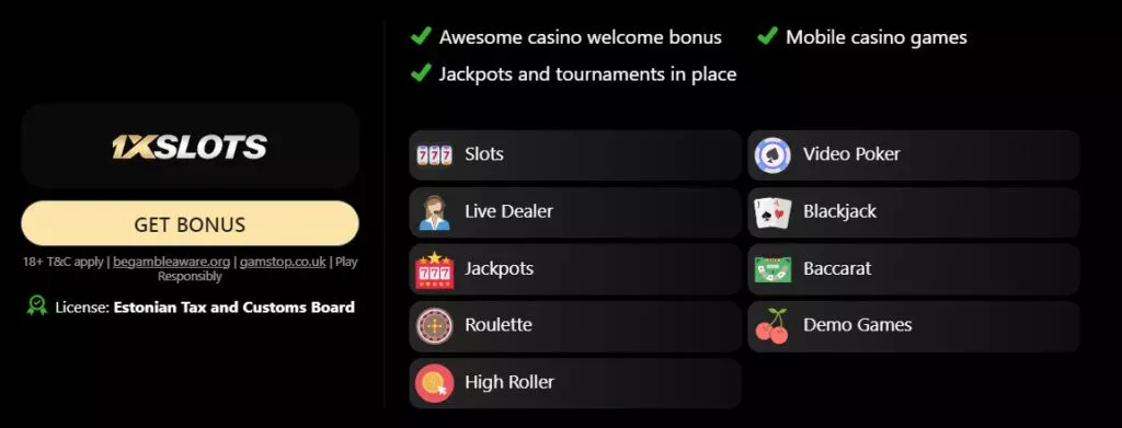 Casino 1xSlots en Argentina - Slots Y Juegos En Vivo